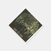 Rustieke Mossy verlichte boom bruiloft servetten (Hoek)