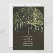 Rustieke Mossy verlichte boom bruiloft uitnodiging (Achterkant)