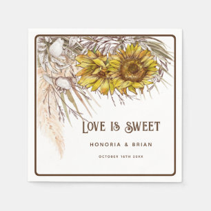 Rustieke mosterd zonnebloem servet