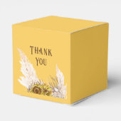 Rustieke Mosterd Zonnebloemen Bedankdoosjes (Achterkant)