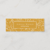 Rustieke mosterdgeel Simply Floral Mini Visitekaartje (Voorkant)