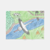 "Rustieke motieven" Fleece Deken (Voorkant (Horizontaal))