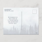 Rustieke Mountain Blue Pines Vrolijk Kerstfeest Fo Feestdagenkaart (Achterkant)