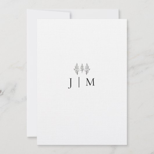 Rustieke Mountain bruiloft uitnodiging Sjabloon (Achterkant)