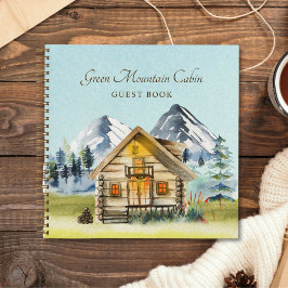 Rustieke  Mountain Cabin Lodge Guest Book Notitieboek