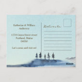 Rustieke  Mountain Cabin Lodge We verhuisd Briefkaart (Achterkant)