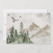 Rustieke Mountain Forest bruiloft Save The Date (Achterkant)