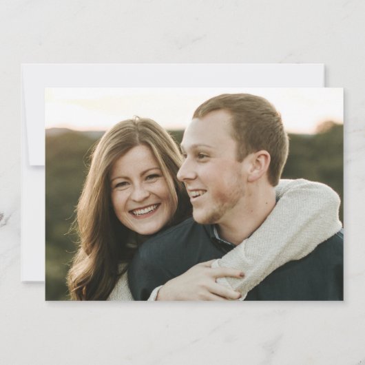 Rustieke Mountain Forest Foto Bruiloft Save The Da Save The Date (Achterkant)