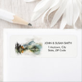 Rustieke Mountain Forest herfst retour adreslabels Etiket (Insitu)