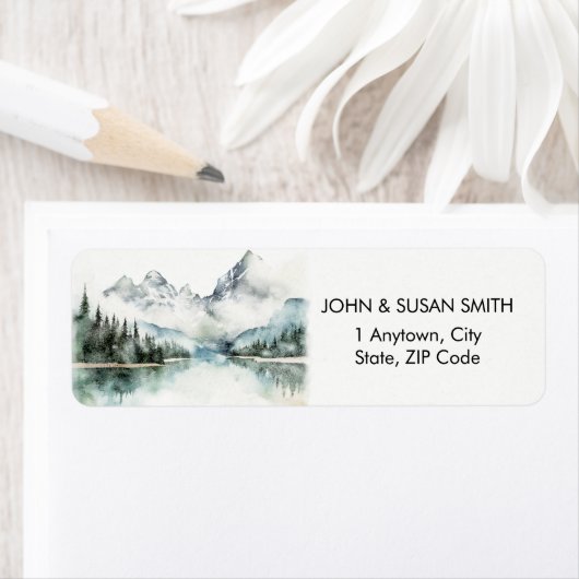 Rustieke Mountain Forest retour adreslabels Etiket (Insitu)