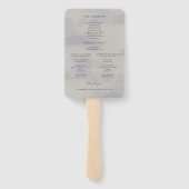 Rustieke Mountain & Lake Evergreen huwelijksprogra Handwaaier (Achterkant)