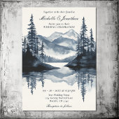 Rustieke Mountain Lake Forest Alles in een bruilof Kaart
