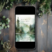 Rustieke Mountain Lake Forest Alles in een bruilof Kaart