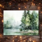 Rustieke Mountain Lake Forest bruiloft details Informatiekaartje