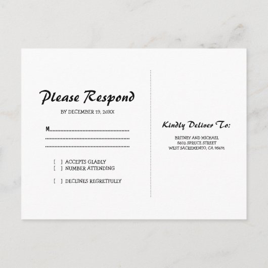 Rustieke Mountain Lake Twinkle Lights Bruiloft RSV Uitnodiging Briefkaart (Achterkant)