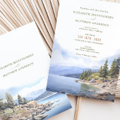 Rustieke Mountain Lake Wedding Lake Tahoe Kaart