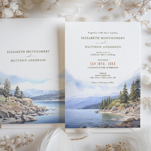 Rustieke Mountain Lake Wedding Lake Tahoe Kaart