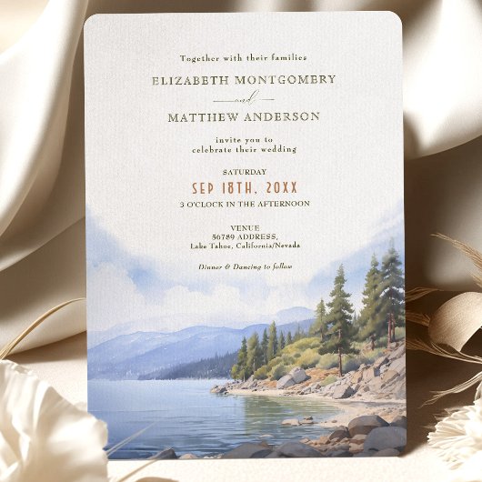 Rustieke Mountain Lake Wedding Lake Tahoe Kaart