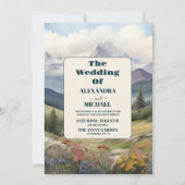Rustieke Mountain Meadow Bruiloft Kaart (Voorkant)