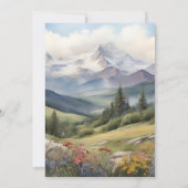 Rustieke Mountain Meadow Bruiloft Kaart (Achterkant)