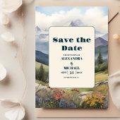 Rustieke Mountain Meadow Bruiloft Save The Date