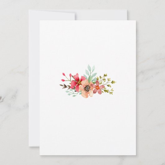 Rustieke Mountain Meadow Wildflowers Bruiloft Kaart (Achterkant)