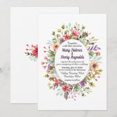 Rustieke Mountain Meadow Wildflowers Bruiloft Kaart (Voorkant / Achterkant)