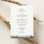 Rustieke Mountain Pine Tree 5 x 7 Bruiloft Menu