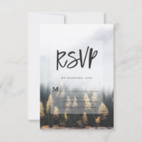 Rustieke Mountain Pine Trees Herfst Forest Design
