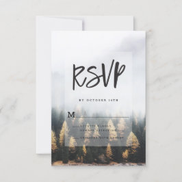 Rustieke Mountain Pine Trees Herfst Forest Design RSVP Kaartje