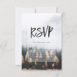 Rustieke Mountain Pine Trees Herfst Forest Design RSVP Kaartje