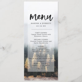 Rustieke Mountain Pine Trees Herfst Forest Dinner Menu