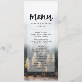 Rustieke Mountain Pine Trees Herfst Forest Dinner Menu (Voorkant)