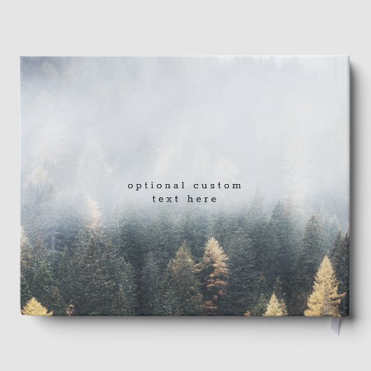 Rustieke Mountain Pine Trees Herfst Forest Wedding Gastenboek (Achterkant)