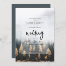 Rustieke Mountain Pine Trees Herfst Forest Wedding