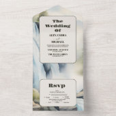 Rustieke Mountain Waterfall Boho Bruiloft All In One Uitnodiging (Binnen)