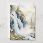Rustieke Mountain Waterfall Boho Bruiloft Save The Date (Achterkant)