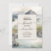 Rustieke Mountain Waterfall Boho Vrijgezellenfeest Kaart (Voorkant)