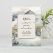 Rustieke Mountain Waterfall Boho Vrijgezellenfeest Kaart (Staand voorkant)