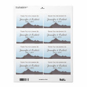 Rustieke Mountain Waterverf Waterflesetiket Etiket (Full Sheet)