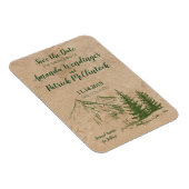 Rustieke Mountain Wedding Save the Date Magneten (Rechterzijde)