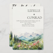 Rustieke Mountain Wildflower | Boho Kaart (Voorkant / Achterkant)