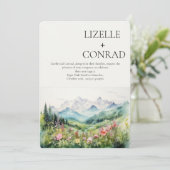 Rustieke Mountain Wildflower | Boho Kaart (Staand voorkant)