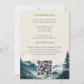 Rustieke Mountain Wood Pine Tree Wedding Kaart (Achterkant)