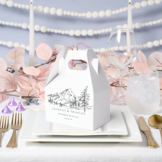 Rustieke Mountain Woodland bruiloft gunst box Bedankdoosjes (Huwelijk)