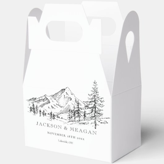 Rustieke Mountain Woodland bruiloft gunst box Bedankdoosjes (Open)