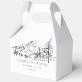 Rustieke Mountain Woodland bruiloft gunst box Bedankdoosjes (Achterkant)
