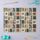 Rustieke Mudcloth Geometrisch Patroon (3) Tissuepapier (Craft)
