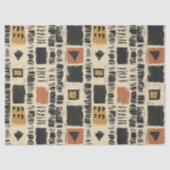 Rustieke Mudcloth Geometrisch Patroon (3) Tissuepapier (Voorkant)
