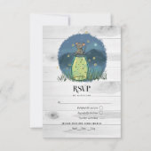 Rustieke Muis Vuurvlieg Mason Pot RSVP Kaartje (Voorkant)